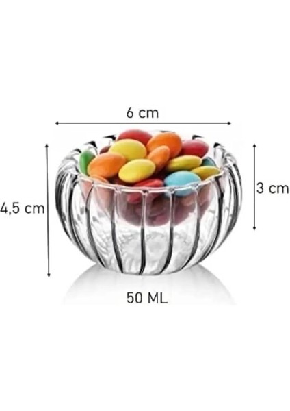Mini Borosilikat Çizgi Detaylı Çift Cidarlı Çerezlik Şekerlik Sosluk Kahve Yanı Sunumluk Kase modelleri