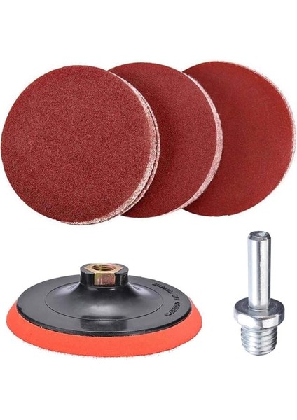 Cırt Zımpara Seti + Matkap Aparatı 115 mm (17 Parça)