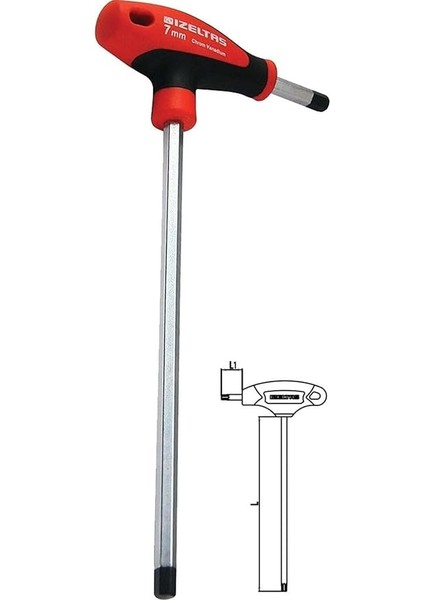 4921220030 T Tipi Yuvarlak Başlı Allen Anahtar 3 mm