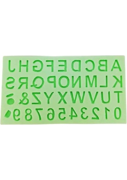 Vitrini Alfabe Şeklinde Harf ve Rakam Silikon Kokulu Taş ve Sabun Kalıbı 1X1X1 cm modelleri