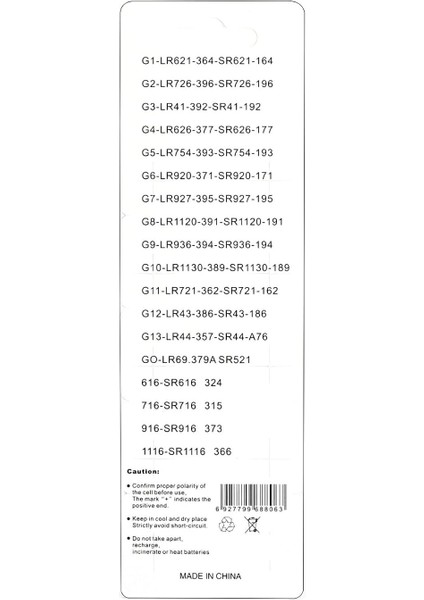 Ag4 - LR626-377 - SR626 1.5V Alkalin Saat Pili 10 Adet fiyatları