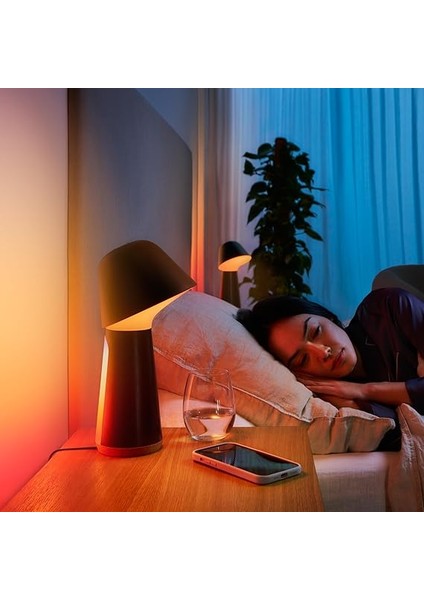 Hue Twilight Beyaz ve Renkli Ambiyans Masa Lambası, Siyah indirimleri