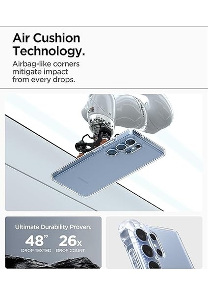 Galaxy S25 Ultra Ince Kılıf Ultra Hybrid Sararma Karşıtı Duraclear™ Hava Kanalı Teknolojisi™ Askeri Sınıf Koruma Crystal Clear Şeffaf Kapak - ACS08961 indirimleri