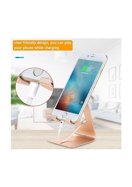 Cep Telefonu Standı, Tüm Cep Telefonları, Alüminyum Masaüstü Cep Telefonu Standı Tutucu, Tablet ile Uyumlu Cep Telefonu Tutucu indirimleri