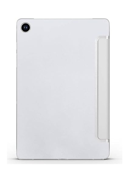 Samsung Galaxy Tab A9 ile Uyumlu Tablet Kılıfı Smart Cover Uyku Modlu Standlı Arkası Sert Şeffaf Kapak - Lacivert indirimleri