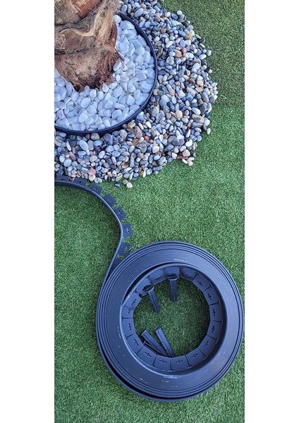 Moda Çim Ayırıcı 2,5 M Siyah Çim Sınırlayıcı Taş Toprak Ayıracı Çim Ayracı Çim Ayırıcı Bariyeri