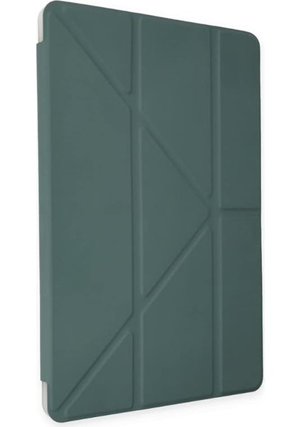 iPad 10.2" Inç Uyumlu Tablet Kılıfı 7.nesil 8.nesil 9.nesil 10.2 Inç Tablet Kılıfı Kalem Tutuculu Origami Tablet Kılıfı Uyku Modlu Tablet Kılıfı (Koyu Yeşil) fırsatları