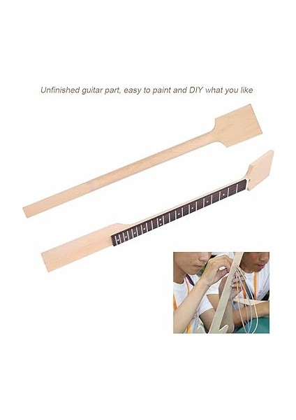 Gitar Boynu, Bitmemiş Akçaağaç Boynu Dıy 3 Veya 4 Teller Puro Kutusu Gitar Bas, Akçaağaç Ahşabı, Dıy Çalışması Için fırsatları