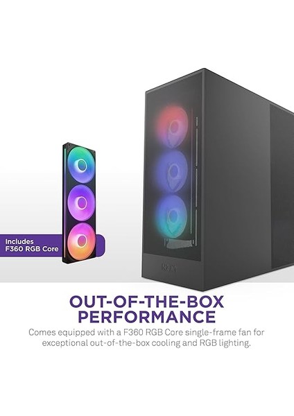 H7 Flow Rgb | Rgb Fanlı Orta Kule Atx Hava Akışı Muhafazası | Doğrudan Gpu Soğutma Için Zeminde Fan Destekler | 360 mm Rgb Tek Çerçeveli Fan | Kablo Yönetimi | Siyah modelleri