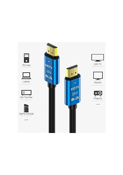 Step 10 Metre 4K Ultra Hd 2.0V Alüminyum Başlık Altın Uçlu Hdmi Kablo fırsatları