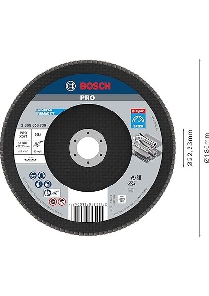 Professional Yelpaze Taşlama Diski (Açılı Taşlama Makinesi Için Farklı Malzemeler, Ø 180 Mm, Granülasyon 80) fiyatları