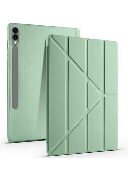Galaxy Tab S9 Plus X810 / S9 Fe Plus X610 12.4 Inç Uyumlu Akıllı Tablet Kılıfı – Katlanabilir Kapaklı, Kalemlikli, Stand Fonksiyonlu, Smart Cover Otomatik Uyandırma (Açık Yeşil) fiyatları