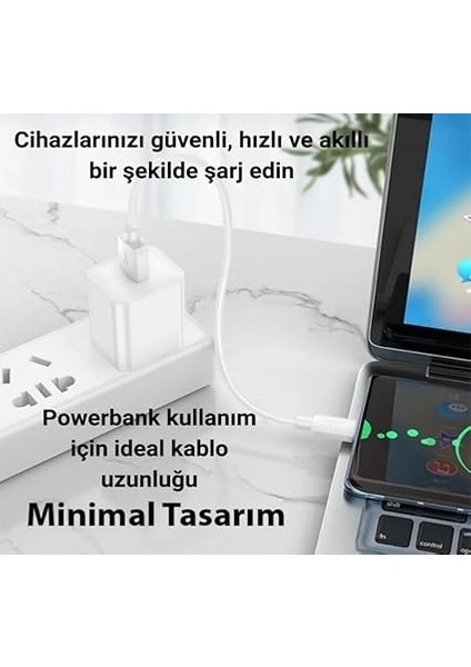 Elektronik Kısa 30 cm 27W Hızlı Type C Şarj Kablosu USB To Type-C Dönüştürücü Pd Hızlı Şarj Data Kablo, Powerbank ve Araç Içi Şarj Kablosu Huawei Samsung Uyumlu modelleri