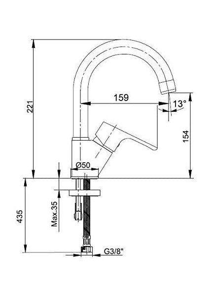 Niobe Kuğu Borulu Lavabo Bataryası 102188054 fiyatları