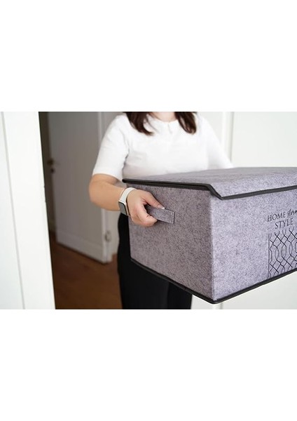 Kapısı Keçe Çok Amaçlı Kapaklı Düzenleyici Kutu (Mega Plus, Gri) indirimleri