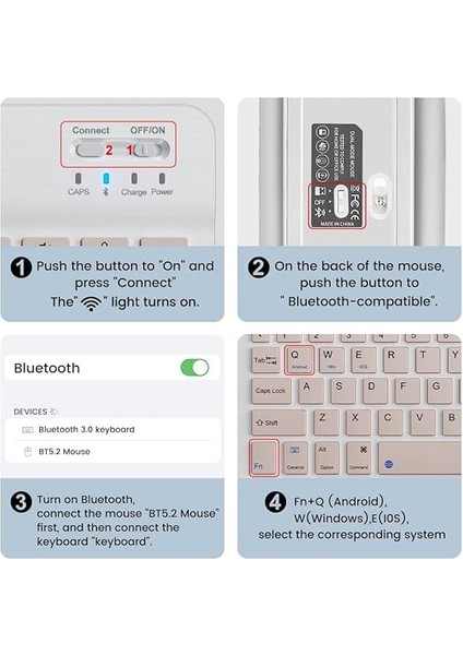 Bluetooth Kablosuz Şarjlı Türkçe Q Klavye Alüminyum Alışım Bluetooth Mini Mouse Süper Hafif Taşınabillir Bluetooth Eşleştirmeli Midi Klavye 25CM x 15CM fırsatları