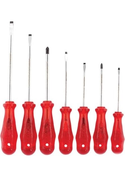 4100008107 Kraft Seri Tornavidalar, Kırmızı, 7 Li