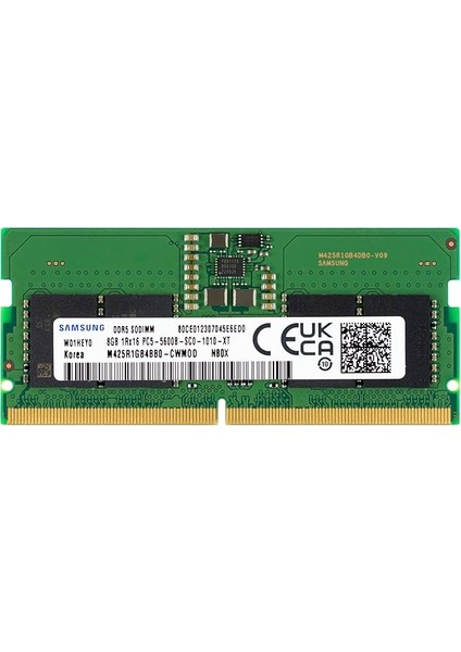8gb Ddr5 5600MHZ PC5-44800 CL46 Sodımm 1RX16 Tek Sıra 1.1V 262-PIN Dizüstü Bilgisayar Ram Bellek M425R1GB4BB0-CWM