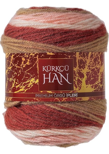 Han Tuval 150GR 280M Örgü Ipi (Gül Pembe Mix)