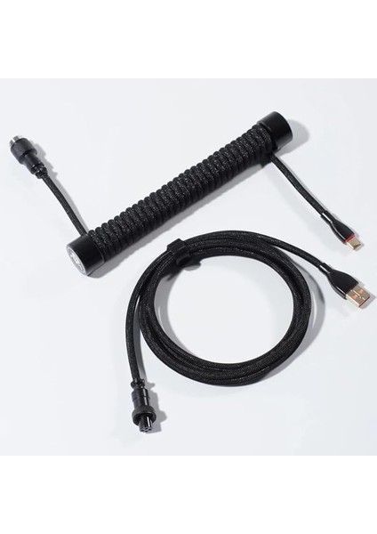 Sarmal Aviator USB To Type-C Mekanik Klavye Uyumlu Oyuncu Kablosu, 1.85M, Siyah
