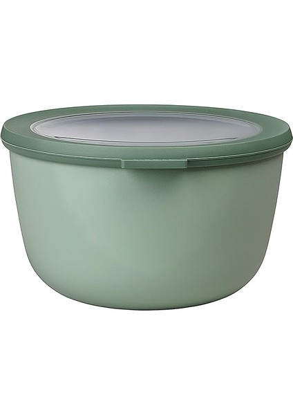 - Multi Bowl Cirqula Round - Kapaklı Saklama Kabı - Buzdolabı Için Hava Geçirmez Saklama Kutusu ve Mikrodalga Fırın Kabı Olarak Uygundur - 2000 ml - Nordic Sage