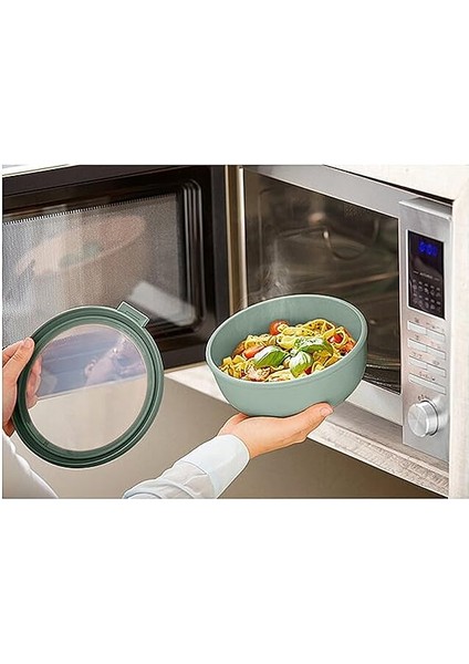 - Multi Bowl Cirqula Round - Kapaklı Saklama Kabı - Buzdolabı Için Hava Geçirmez Saklama Kutusu ve Mikrodalga Fırın Kabı Olarak Uygundur - 2000 ml - Nordic Sage indirimleri