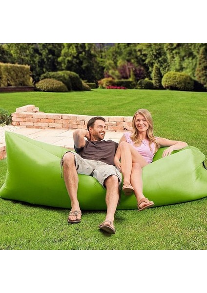 Pratik Şişme Şezlong-Yeşil