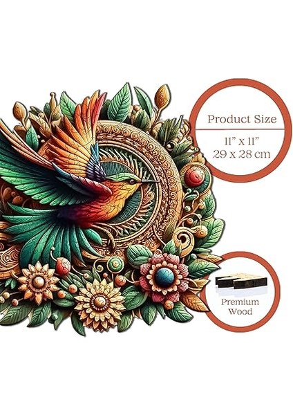 - Ahşap Puzzle Yetişkinler Için - Sinek Kuşu Benzersiz Parçalı Puzzle - 250 Parça Ahşap Yapboz - Yapıştırıcı Folyo Dahil - Dekoratif Ahşap Puzzle - 29X28 cm - Wz-19 indirimleri