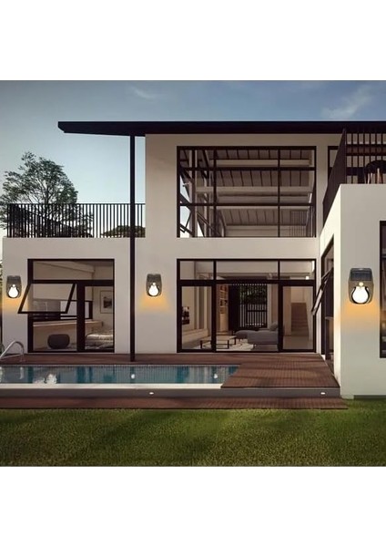 Solar Enerjili Güneş Enerjili Hareket Sensörlü Şarjlı LED Duvar Apliği Duvar Tipi LED Aplik CL-118 fırsatları