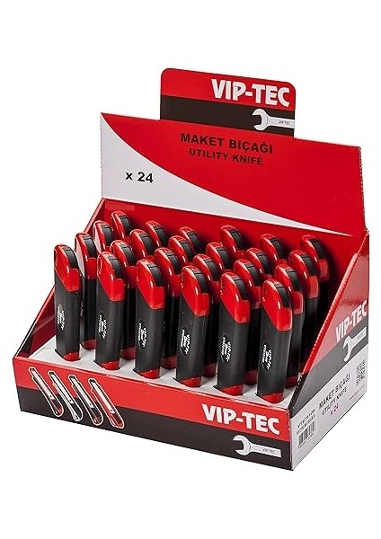 Çift Malzemeli Metal Maket Bıçağı 18 mm Pro (Kırmızı) fırsatları