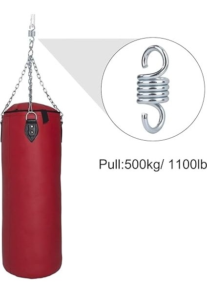 Ağır Hizmet Yaylı Sertleştirilmiş Galvanizli Çelik Uzatma Yay Kapasitesi 500KG/1100LBS Hamak Asılı Sandalyeler Için Sundurma Salıncakları 2 Adet fiyatları