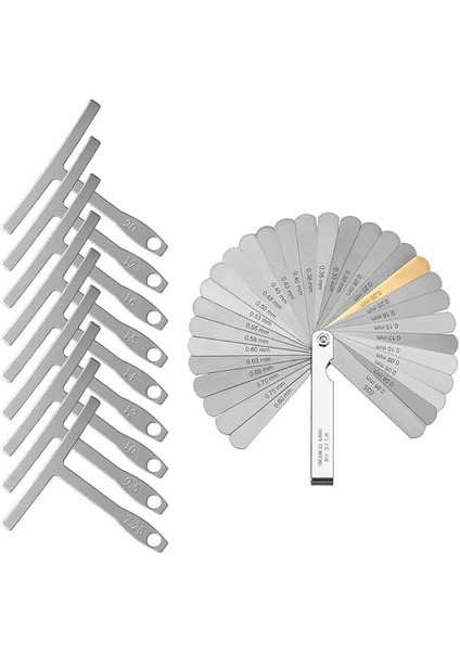 Gitar Luthier Araçları Kiti 9 Radius Ölçer 32 Bıçak Gitar Tamir Için Feeler Ölçer Bakım