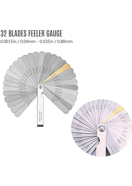 Gitar Luthier Araçları Kiti 9 Radius Ölçer 32 Bıçak Gitar Tamir Için Feeler Ölçer Bakım fiyatları