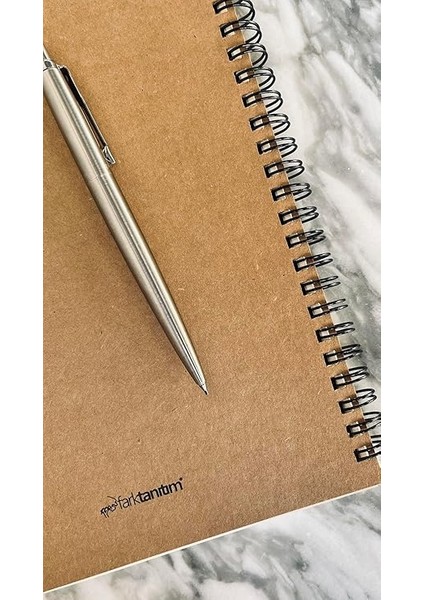 Tanıtım Spiralli Notebook, Kraft Kapaklı, A5 Boyutunda (15X21 Cm), 100 Yaprak (Çizgisiz) fiyatları