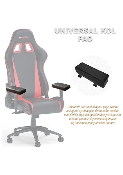 3D Ortopedik Oto Araç Oyuncu Koltuk Kol Dayama Padi 2 Adet AL4338 Siyah modelleri