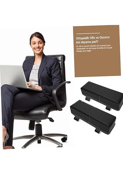 3D Ortopedik Oto Araç Oyuncu Koltuk Kol Dayama Padi 2 Adet AL4338 Siyah fırsatları