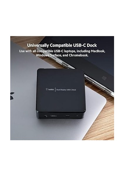 Usb-C Çift Ekran Bağlantı Istasyonu (85W Güç Dağıtımı, Hdmı, Usb-A 3.1 Gen 1, Usb-C, USB C Dizüstü Bilgisayar Için Ses Girişi/çıkışı) indirimleri