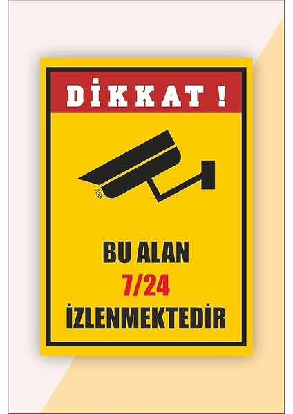 Iş Güvenliği Bu Bölge Kamera Ile Izlenmektedir Levhası Beyaz 20 x 30 KARBONNM2098