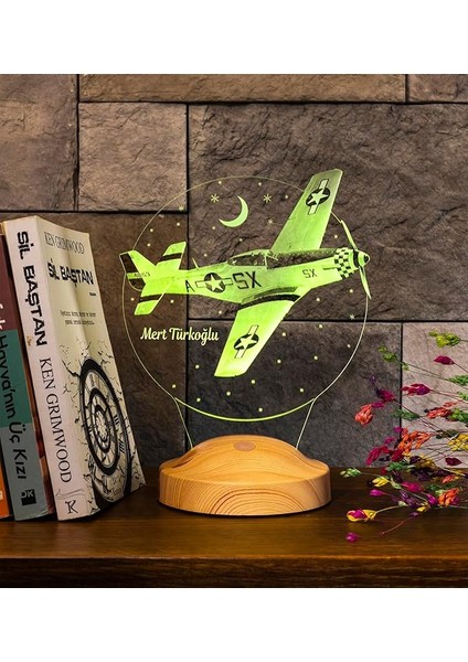 Hediyesi, Isimli Uçak Figürlü Hediye, Isimli Pilot Hediyesi, Uçak Tasarımlı Pilot Hediyesi, Kişiye Özel LED Lamba modelleri