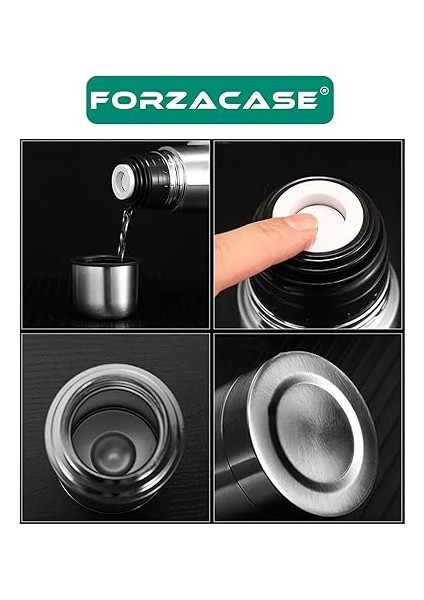 Paslanmaz Çelik 500 ml 12 Saat Sıcak Soğuk Tutan Çay Kahve Su Termosu Deri Kılıflı - FC044 (Gümüş) modelleri