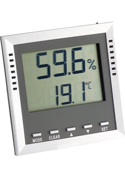 Klima Guard Alarmlı Dijital Nem Ölçer Termometre, Gri