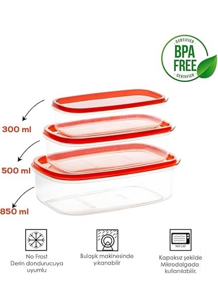 1001 12 Li Derin Dondurucu Mikrodalga Saklama Kabı - Çok Amaçlı Gıda Erzak Saklama Kabı Seti indirimleri