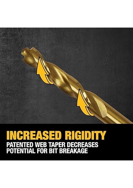 DW1354 14 Parçalı Titanyum Matkap Ucu Seti, Gümüş, fırsatları