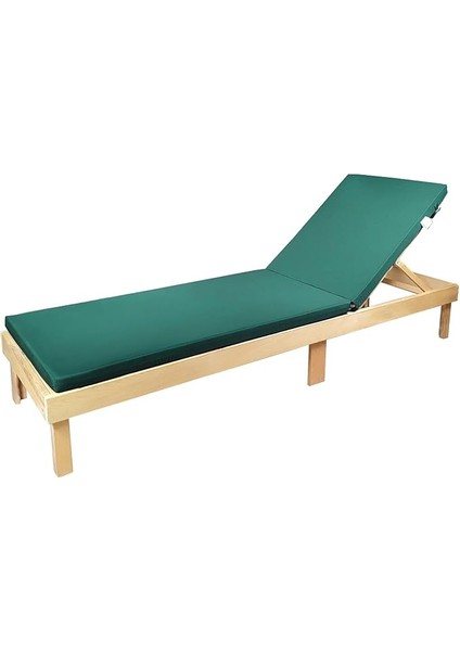 Taşınır Katlanır Şezlong Minderi Kamp Minderi Su Itici Kumaş Fermuarlı 5 Cm(Yeşil)