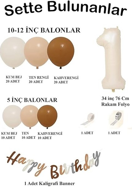 Gitti Retro Renkler Büyük Balon Zincir ve Doğum Günü Seti (1) fiyatları