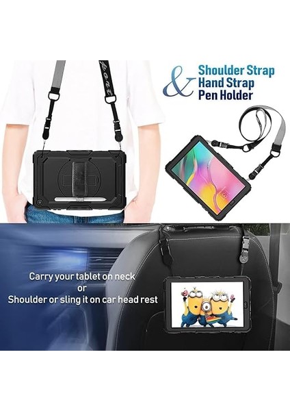 Galaxy Tab S9 Fe PLUS/S10 Plus/s9 Plus ile Uyumlu Kılıf Defender Askılı Pars Case Fuji X610-16-810-18 X820 Siyah indirimleri