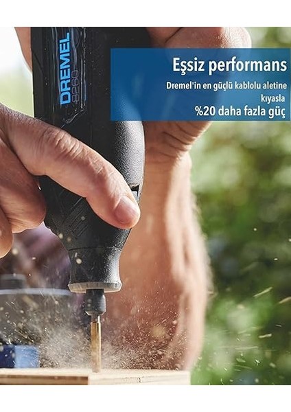 8260 Akülü Dünyanın Akıllı ve Fırçasız Motorlu Ilk Çok Amaçlı El Motoru,12 V 3 Ah Lityum Iyon Akü, 5 Aksesuarlı indirimleri