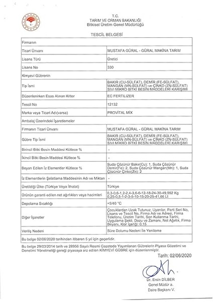 Provital Mix 1 Lt (Sıvı Mikro Bitki Besin Maddeleri Karışımı) fırsatları