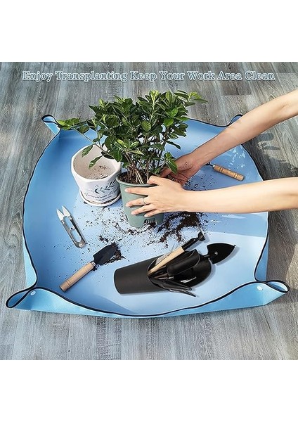 Çiçek Saksı Toprağı Aktarımı Için Su Geçirmez Ped 50X50 cm 1 Adet Mavi fiyatları