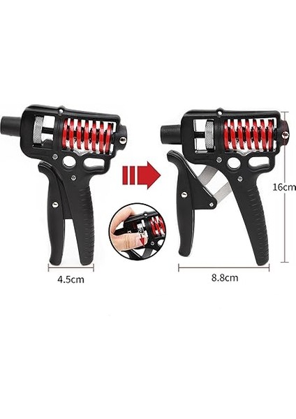 5-165KG Profesyonel El Bilek ve Kol Güçlendirici Kavrama Egzersiz Aleti Ayarlanabilir El Yayı indirimleri